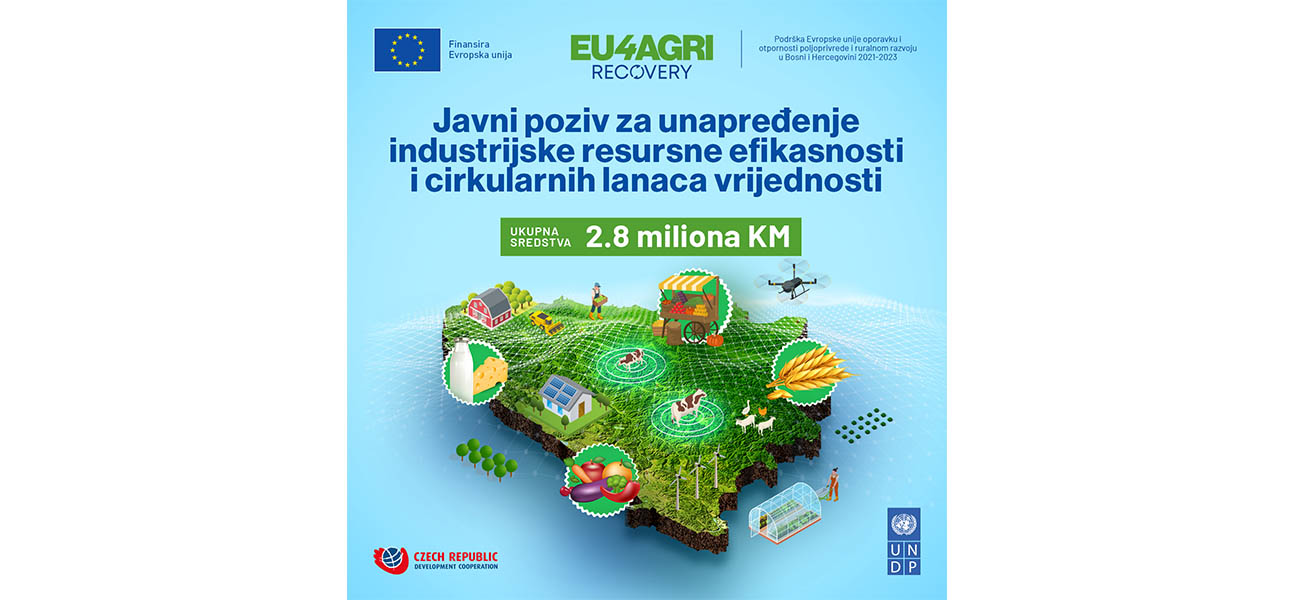 2.8 million KM for investments to improve industrial resource efficiency and circular value chains in the agricultural sector